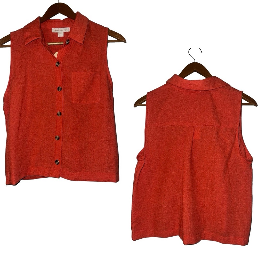 Sleeveless Button-Up Top/Vest